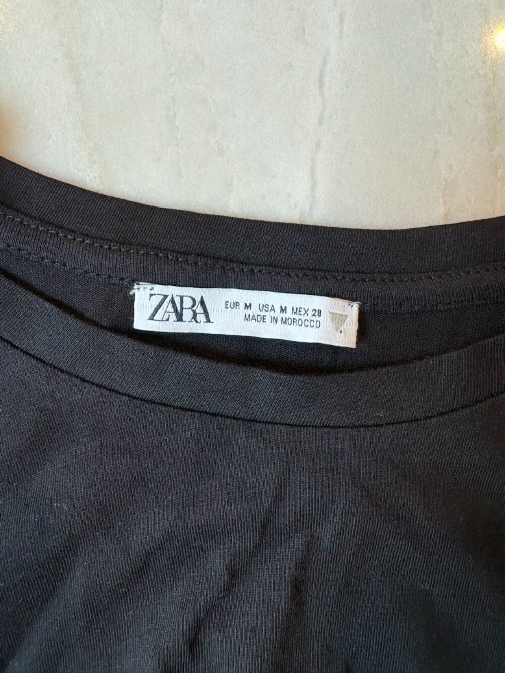 Zara Ruched Front Voluminous Ruffle-Sleeve Crop Top, Size - Picture 2 of 6